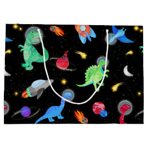 Wasserfarbe Dinosaurier Astronauten Im Weltraum Ge Große Geschenktüte