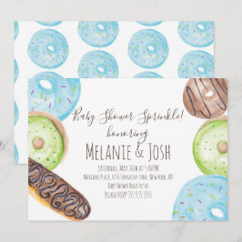 Wasserfarbe Donut Babydusche Sprinkle Sweet Einladung
