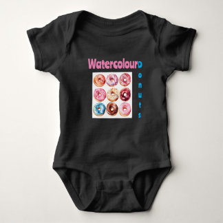 Wasserfarbe Donut Delight Baby Strampler