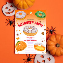 Wasserfarbe Donut-licious Halloween Candy-Party