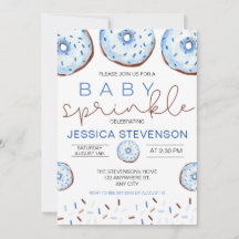 Wasserfarbe Donuts Baby Sprinkle Dusche