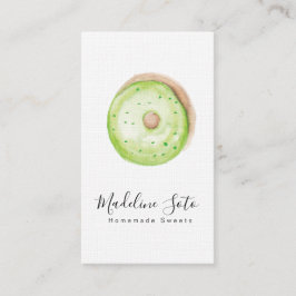 Wasserfarbe Donuts Süßigkeiten Backkuchen Dekorato Visitenkarte