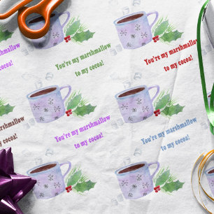 Wasserfarbe Du bist mein Marshmallow für meinen Ka Seidenpapier