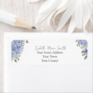 Wasserfarbe Dusty Blue Hydrangea Blume Hochzeit