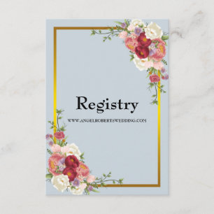 Wasserfarbe Dusty Gray Gold Blush Peach Hochzeit Begleitkarte