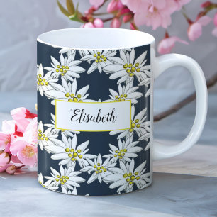 Wasserfarbe Edelweiss Personalisiert Alpenflora Kaffeetasse