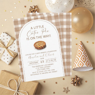 Wasserfarbe Ein kleiner Süsse Pie ist auf dem Weg  Einladung