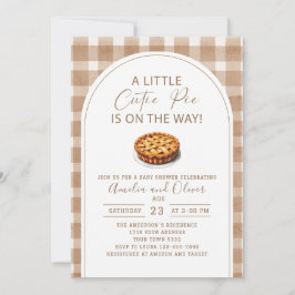 Wasserfarbe Ein kleiner Süsse Pie ist auf dem Weg Einladung