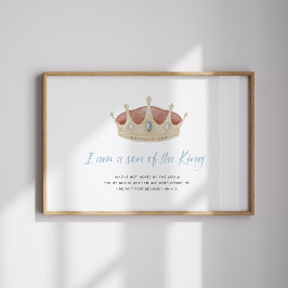 Wasserfarbe ein Sohn Gottes mit Kronplakat Poster