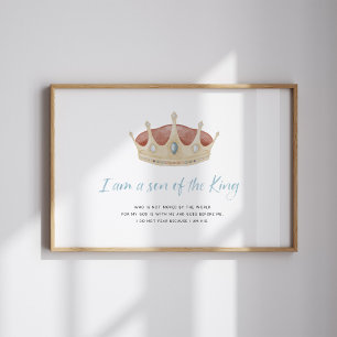Wasserfarbe ein Sohn Gottes mit Kronplakat Poster