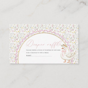 Wasserfarbe eine alberne Gänse Babydusche Windelra Begleitkarte