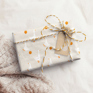 Wasserfarbe Eine Alberne Gänse Wildblume 1. Geburt Geschenkpapier