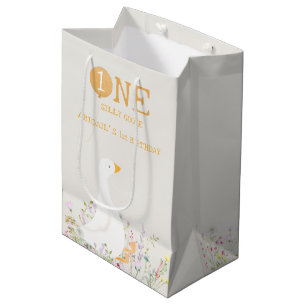Wasserfarbe Eine Alberne Gänse Wildblume 1. Geburt Mittlere Geschenktüte