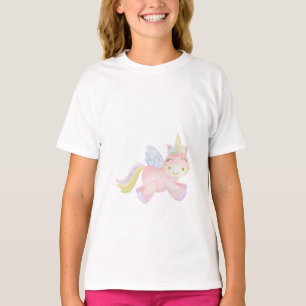 Wasserfarbe Einhorn Kinder T - Shirt