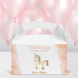 Wasserfarbe Einhornpastellfarben Glitzer Geburtsta Geschenkschachtel