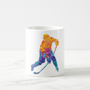Wasserfarbe Eishockey Kaffeetasse