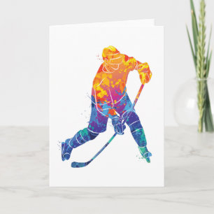 Wasserfarbe Eishockey Karte