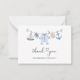 Wasserfarbe Elegant ahoy es ist eine Baby-Dusche Mitteilungskarte