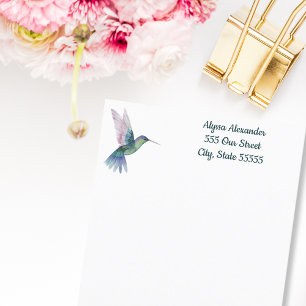 Wasserfarbe Elegant Hummingbird Monogram Personal