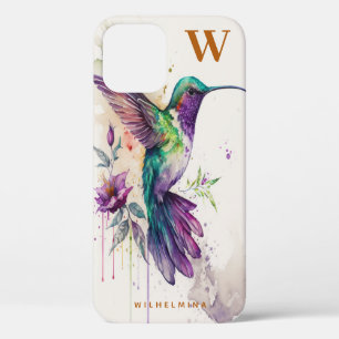 Wasserfarbe Elegant Hummingbird Name der Funny Mon Case-Mate iPhone Hülle