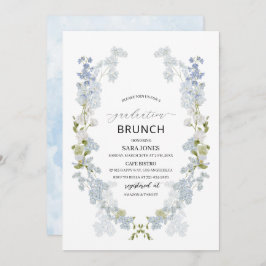 Wasserfarbe Elegante Blumen Abschluss Brunch Einladung