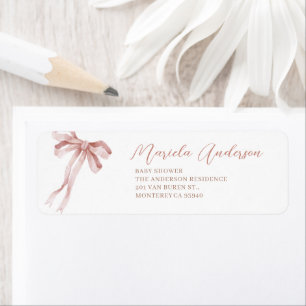 Wasserfarbe Elegante Bow Ribbon Babydusche