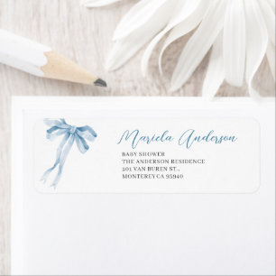 Wasserfarbe Elegante Bow Ribbon Babydusche