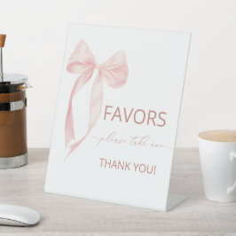 Wasserfarbe Elegante Bow Ribbon Babydusche bevorzu Sockelschild