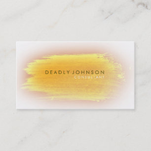 Wasserfarbe Elegante Einfache Spritzer Gelbe Natur Visitenkarte