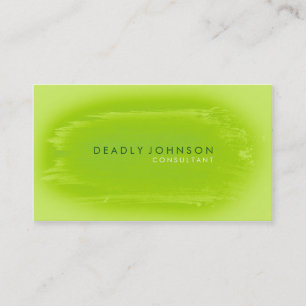 Wasserfarbe Elegante Einfache Spritzer Grüne Natur Visitenkarte