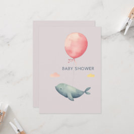 Wasserfarbe Elegante Kinderdusche Einladung