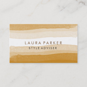 Wasserfarbe Elegante Minimal Subtile Braun Spritze Visitenkarte