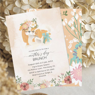 Wasserfarbe Elegante Mutter ist Brunch Baby Showe Einladung