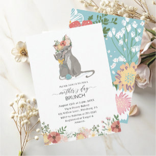 Wasserfarbe Elegante Mutter ist Brunch Baby Showe Einladung