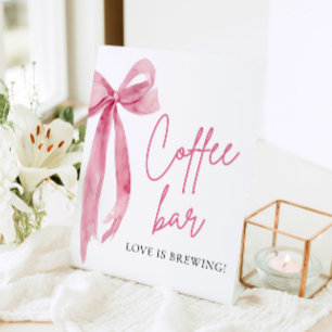 Wasserfarbe Elegante Rosa Pink-braun Kaffee Bar Ze Sockelschild