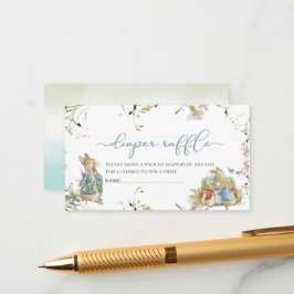 Wasserfarbe Elegante Wildblume Peter Rabbit Baby Begleitkarte