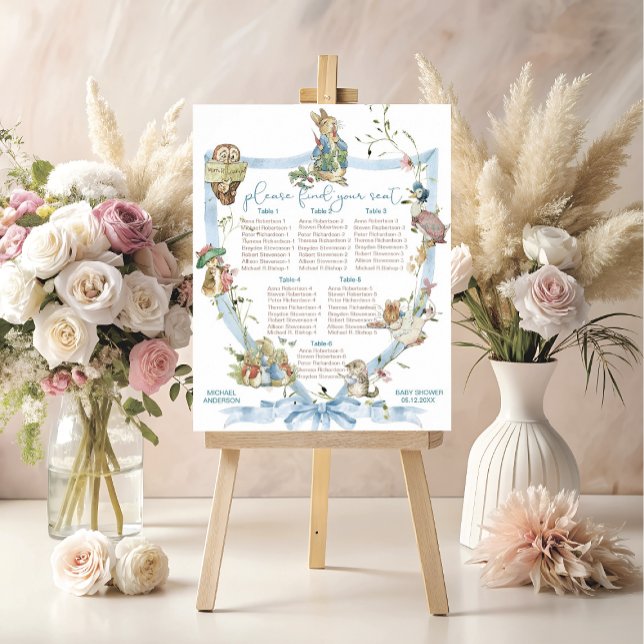 Wasserfarbe Elegante Wildblume Peter Rabbit baby s Poster (Von Creator hochgeladen)
