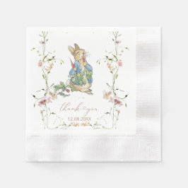 Wasserfarbe Elegante Wildblume Peter Rabbit Baby Serviette
