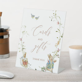 Wasserfarbe Elegante Wildblume Peter Rabbit Baby Sockelschild