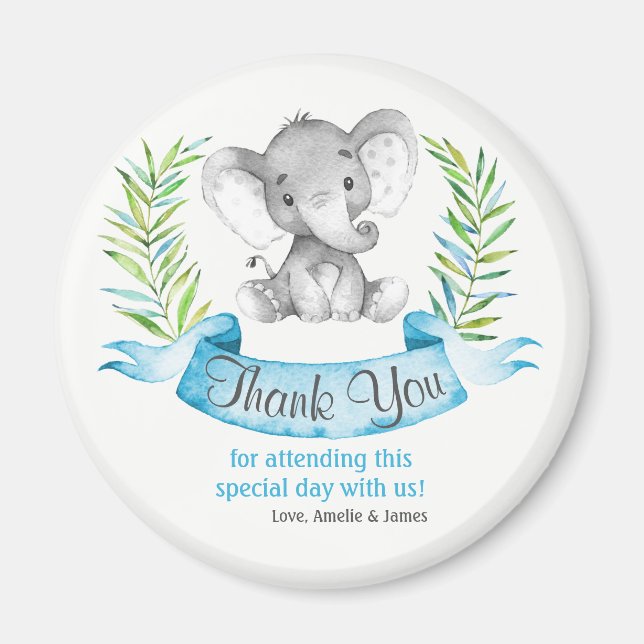 Wasserfarbe Elephant Junge Vielen Dank Magnet (Vorne)