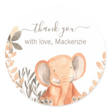 Wasserfarbe Elephant Safari Babydusche