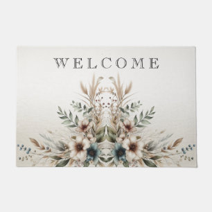 Wasserfarbe Elfenbeinblume Blumen Doormat Fußmatte