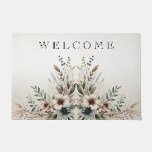 Wasserfarbe Elfenbeinblume Blumen Doormat Fußmatte