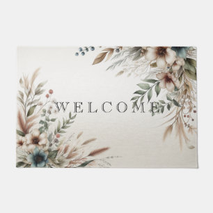 Wasserfarbe Elfenbeinblume Blumen Doormat Fußmatte