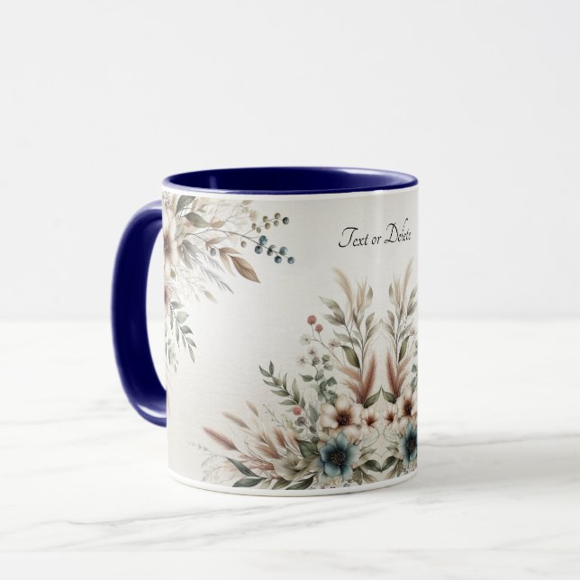 Wasserfarbe Elfenbeinblume Tasse (Vorderseite Links)