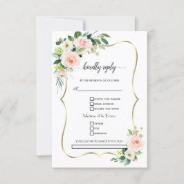 Wasserfarbe Elfenbeinküste Blume Goldhochzeit RSVP Karte