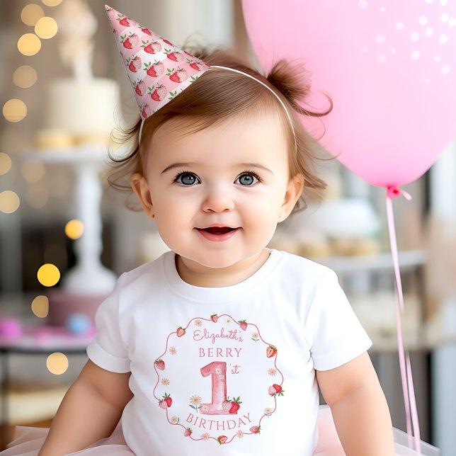 Wasserfarbe Erdbeere Berry Erstes Party Partyhütchen (Von Creator hochgeladen)