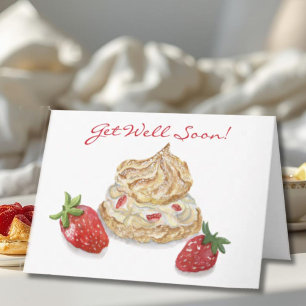 Wasserfarbe Erdbeere Gute Besserung Karte