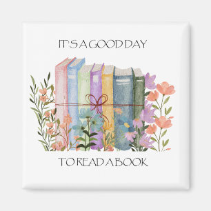 Wasserfarbe "Es ist ein guter Tag, ein Buch zu les Magnet