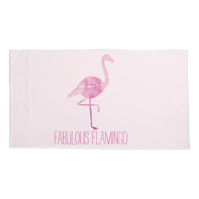 Wasserfarbe Fabulous Flamingo Reversible Pillow Kissenbezug (Rückseite)